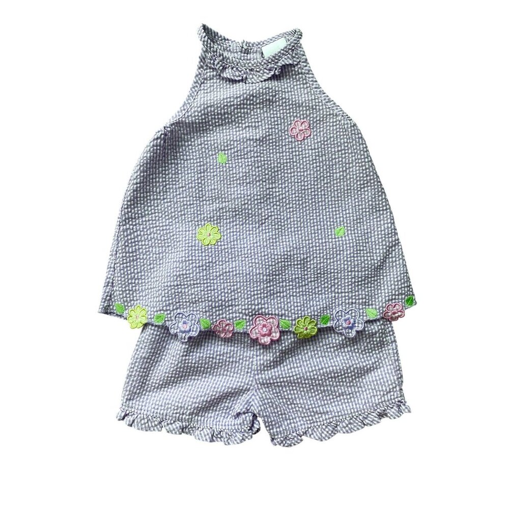 Vintage Carter's Seersucker Halter & Bloomer Set